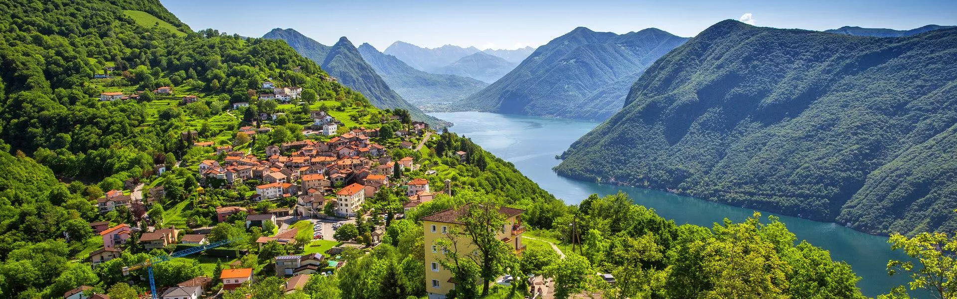 Search for campsites by the Lugano lake